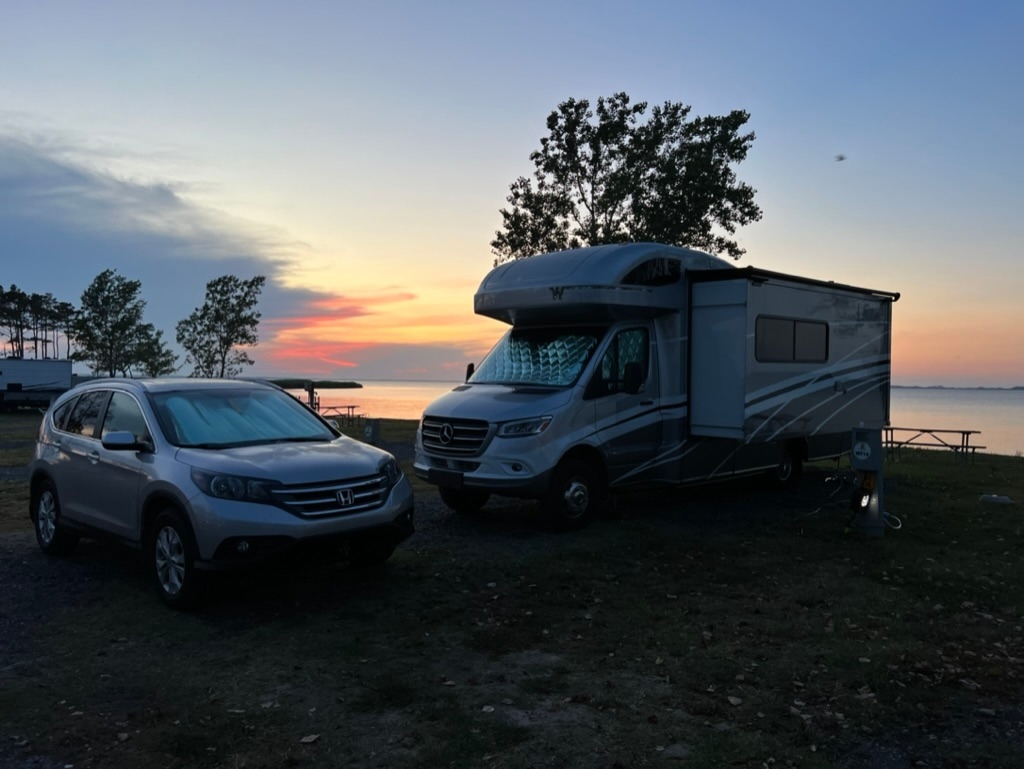sunset at RV park with boat access sunset at RV park with boat access